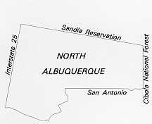 Map of North Albuquerque Boundaries