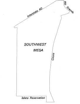 Map of the Southwest Mesa