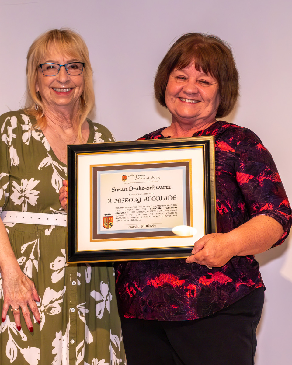 Susan Drake-Schwartz Accolade - Albuquerque Historical Society